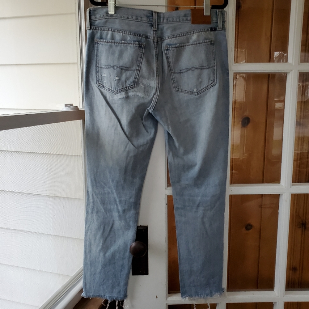Lucky brand destroyed mid rise mom jeans 4 27 - Picture 9 of 12